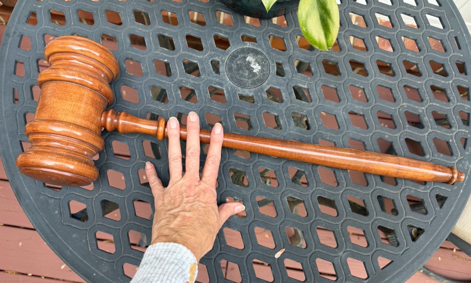 Vintage The Gavel Co Oversized Giant Gavel Solid Wood, Trophy Award, 2 Feet Long