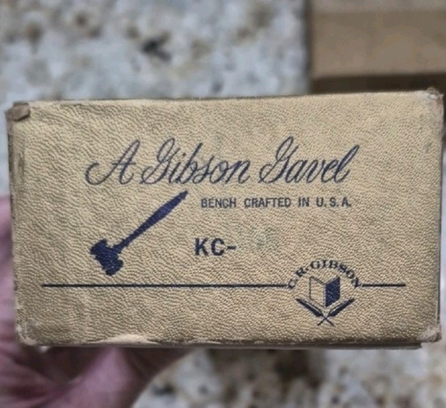 Vintage Wooden Gavel & Sound Block Set New In Boxes Deadstock By CR Gibson