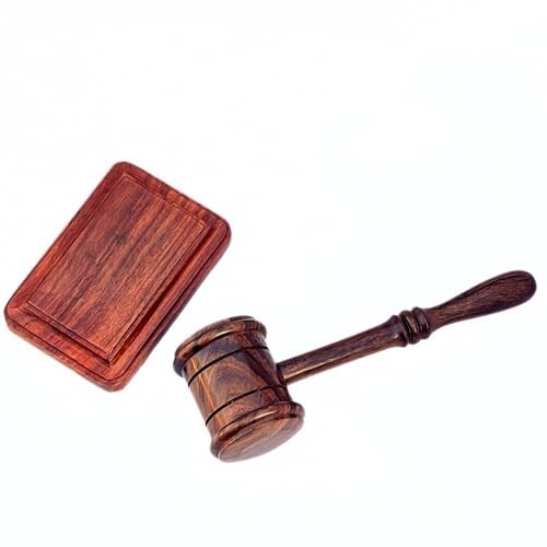 Handcrafted Wooden Gavel & Sound Block Set – Premium Quality for Judges, Lawyers