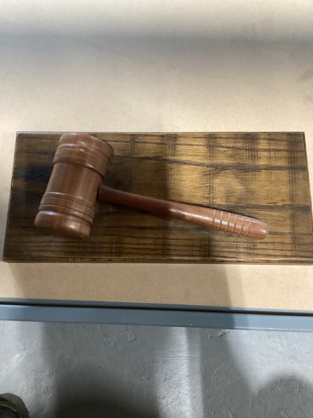 Wooden Gavel Judge Auctioneer Mallet Hammer Courtroom Decor bv c1