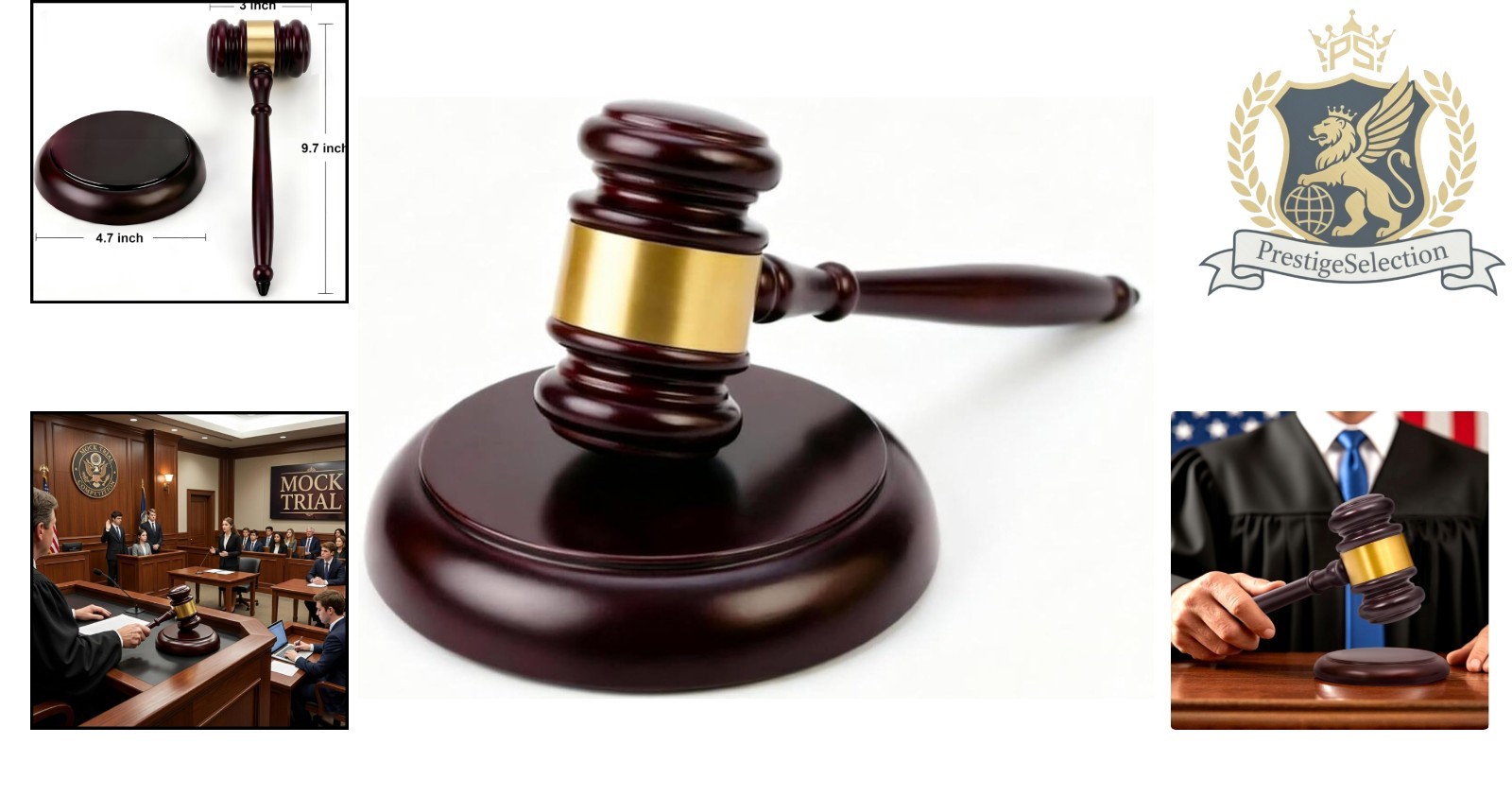 Loud Clear Strike Wooden Gavel with Block – Perfect for Meetings & Ceremonies