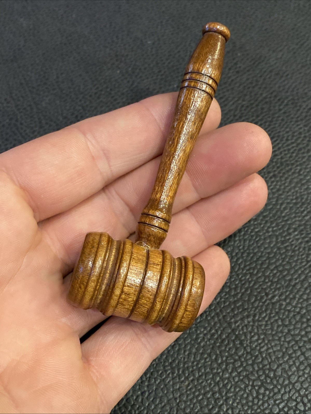 VTG 1960s VFW LOGO MINI TURNED WOOD GAVEL JUDGE’S GAVEL VETERANS OF FOREIGN WARS