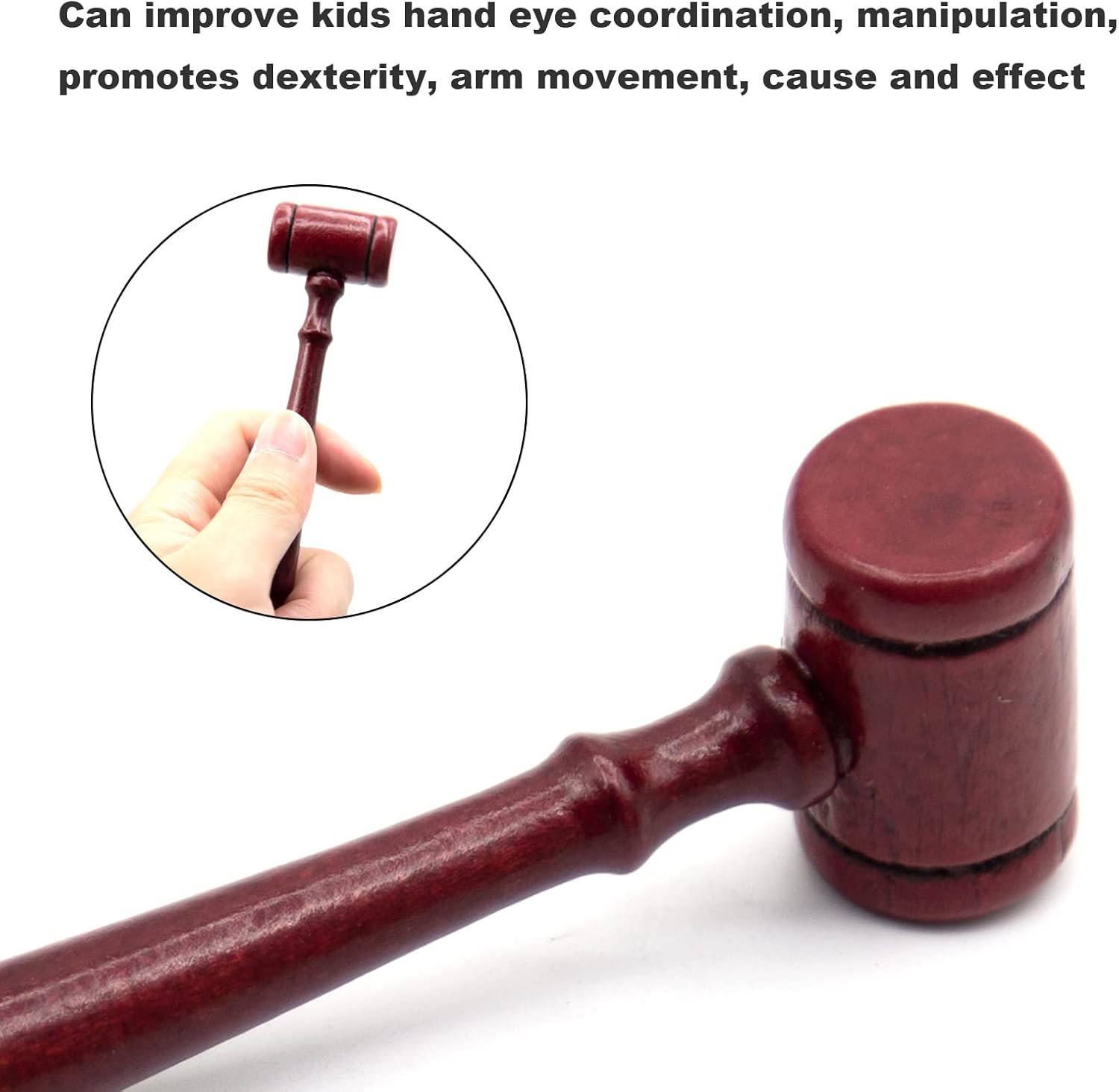 5Pcs Judge Gavel Wood Decor Small Wooden Hammer Judge Gavel Prop Decorative Lawy