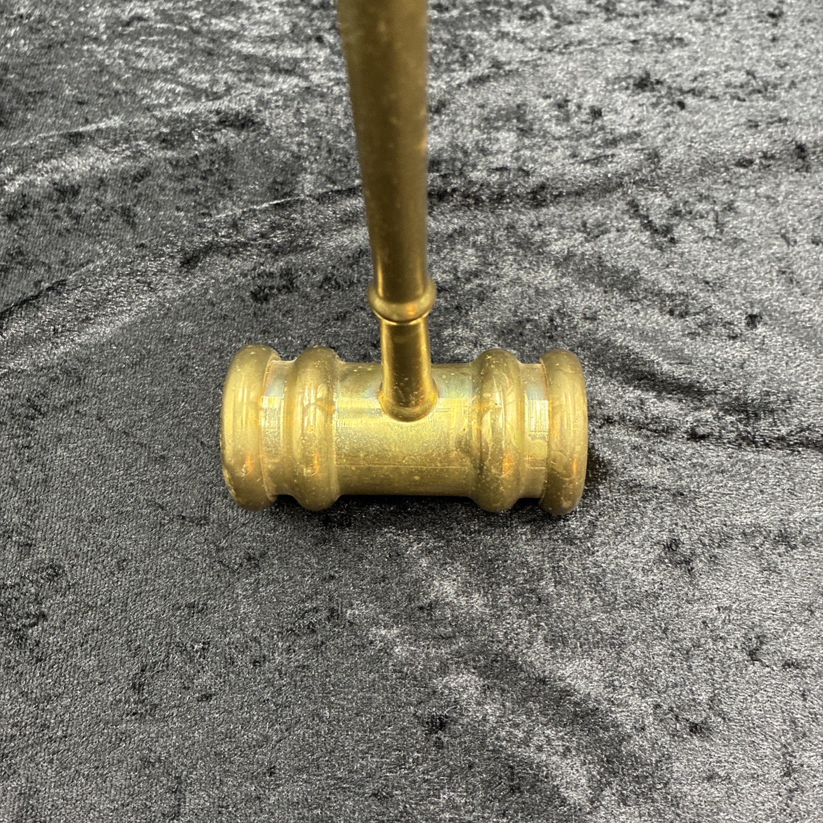Vintage Brass Gavel Judge Lawyer Bar Exam Grad Gift Paperweight Office Justice