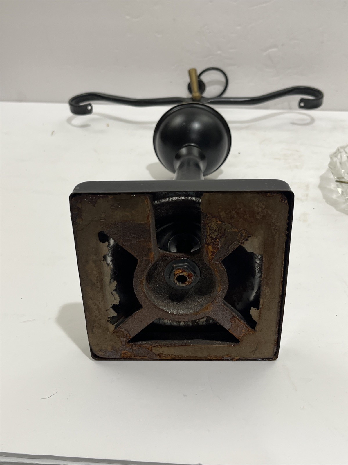 Vintage Scales of Justice Cast Iron, Metal Glass Balance Scale 18.5”