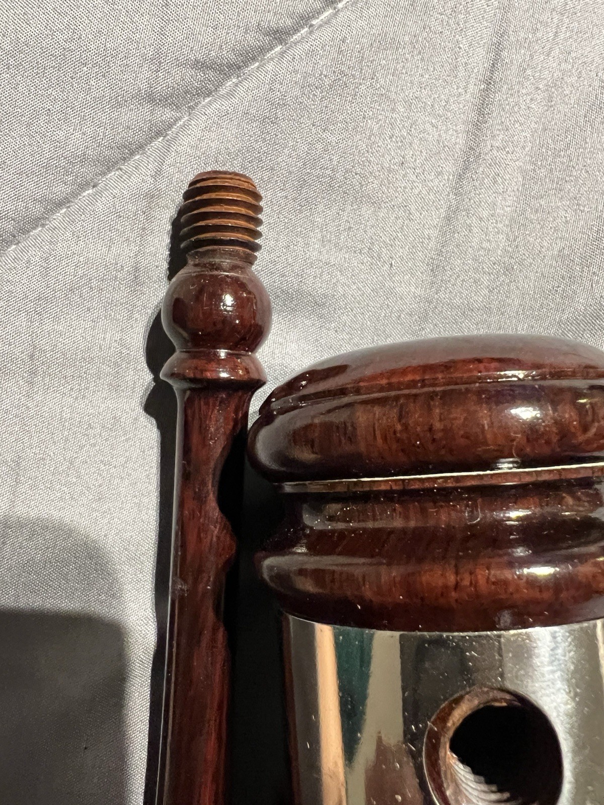 vintage sterling wooden gavel (marked 1952 and 1953 And Other Markings….)