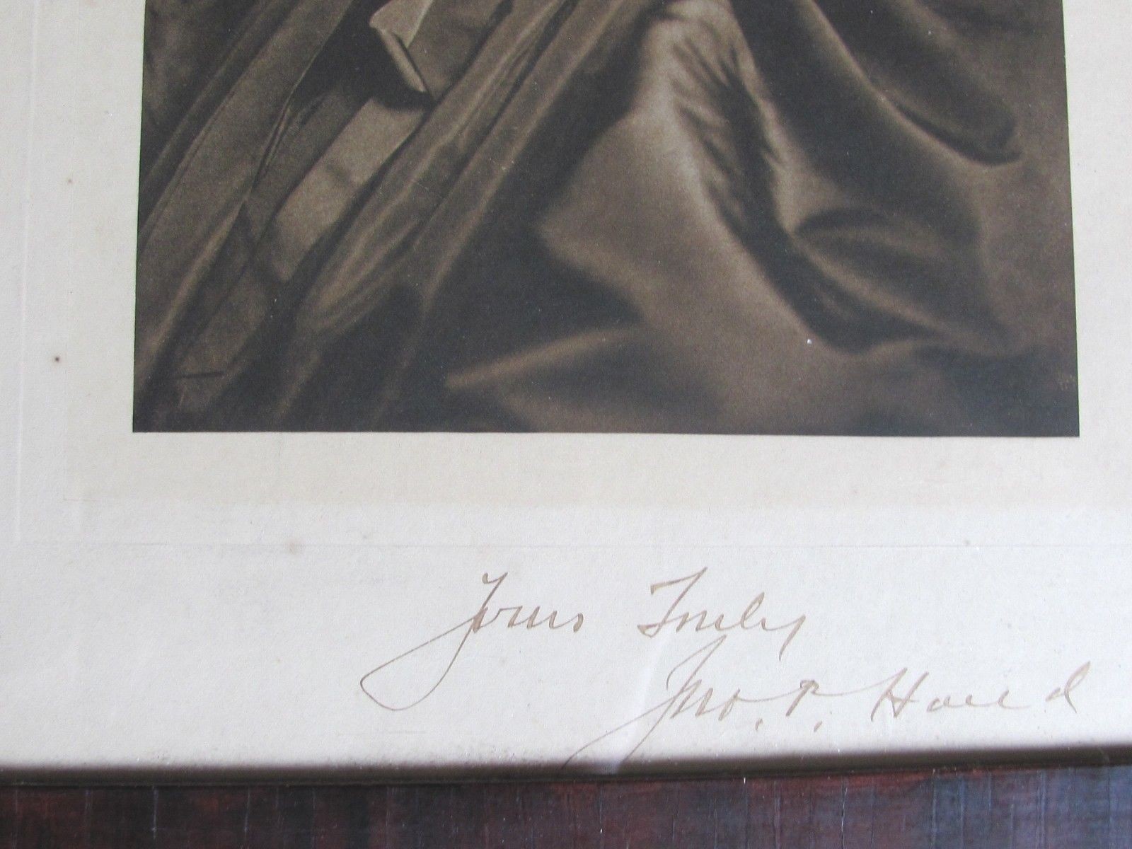 1910’S FRAMED SIGNED PHOTO JOHN P HAND ILLINOIS SUPREME COURT – CAMBRIDGE ILL