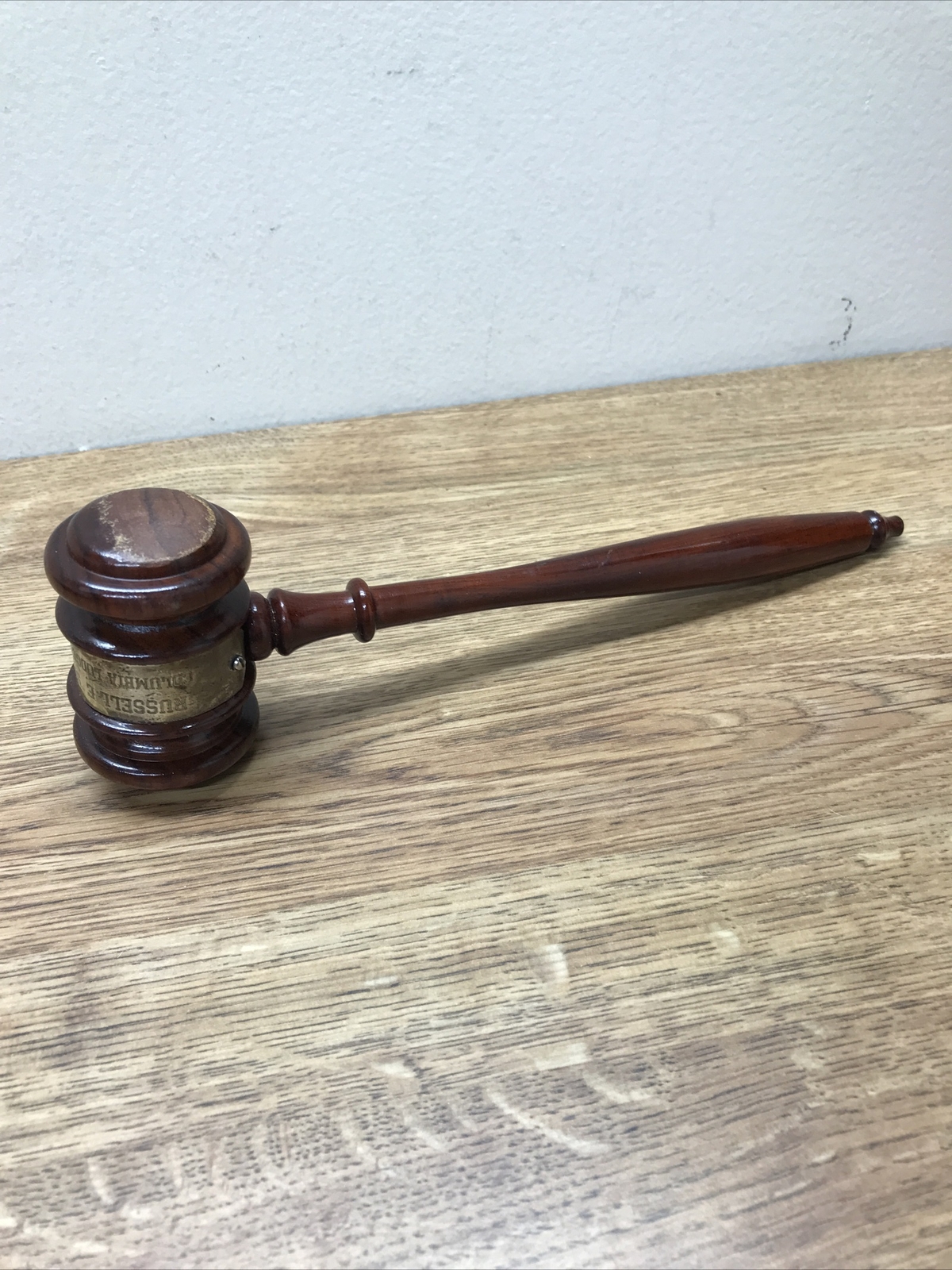 Vintage Wooden Judge’s Auctioneer’s Gavel Mallet 1960 Engraved Solid Dalbergia