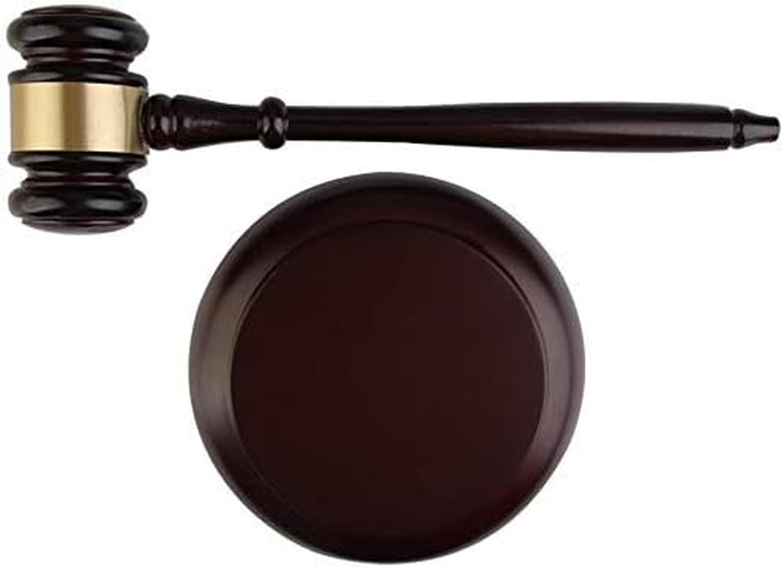 Wooden Gavel and Sound Block Set, for Lawyers,Judges, Chairmen, and Auction Sale