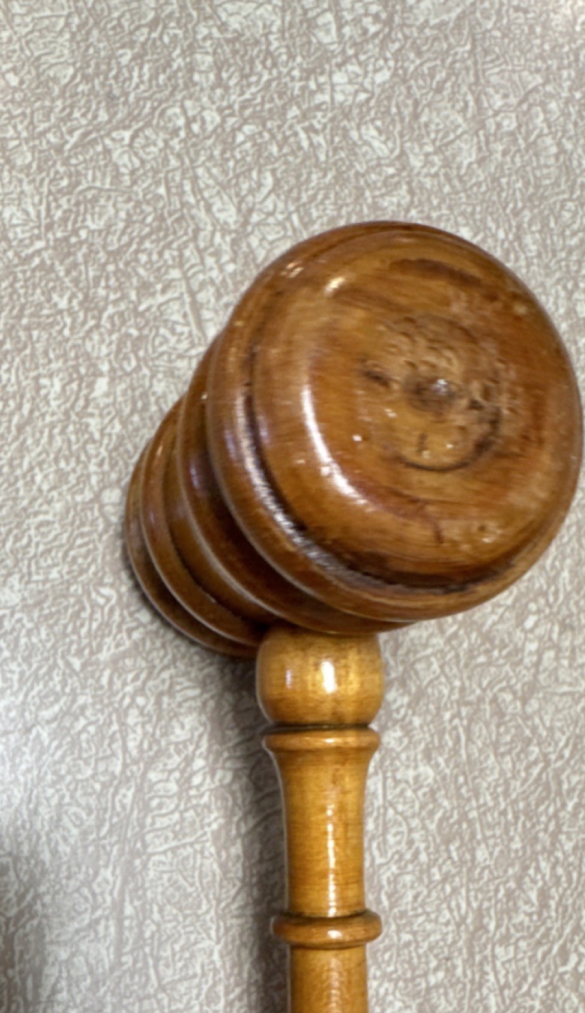 Wooden Gavel Legal Collectible Courtroom Judge Lawyers & Legal Theme