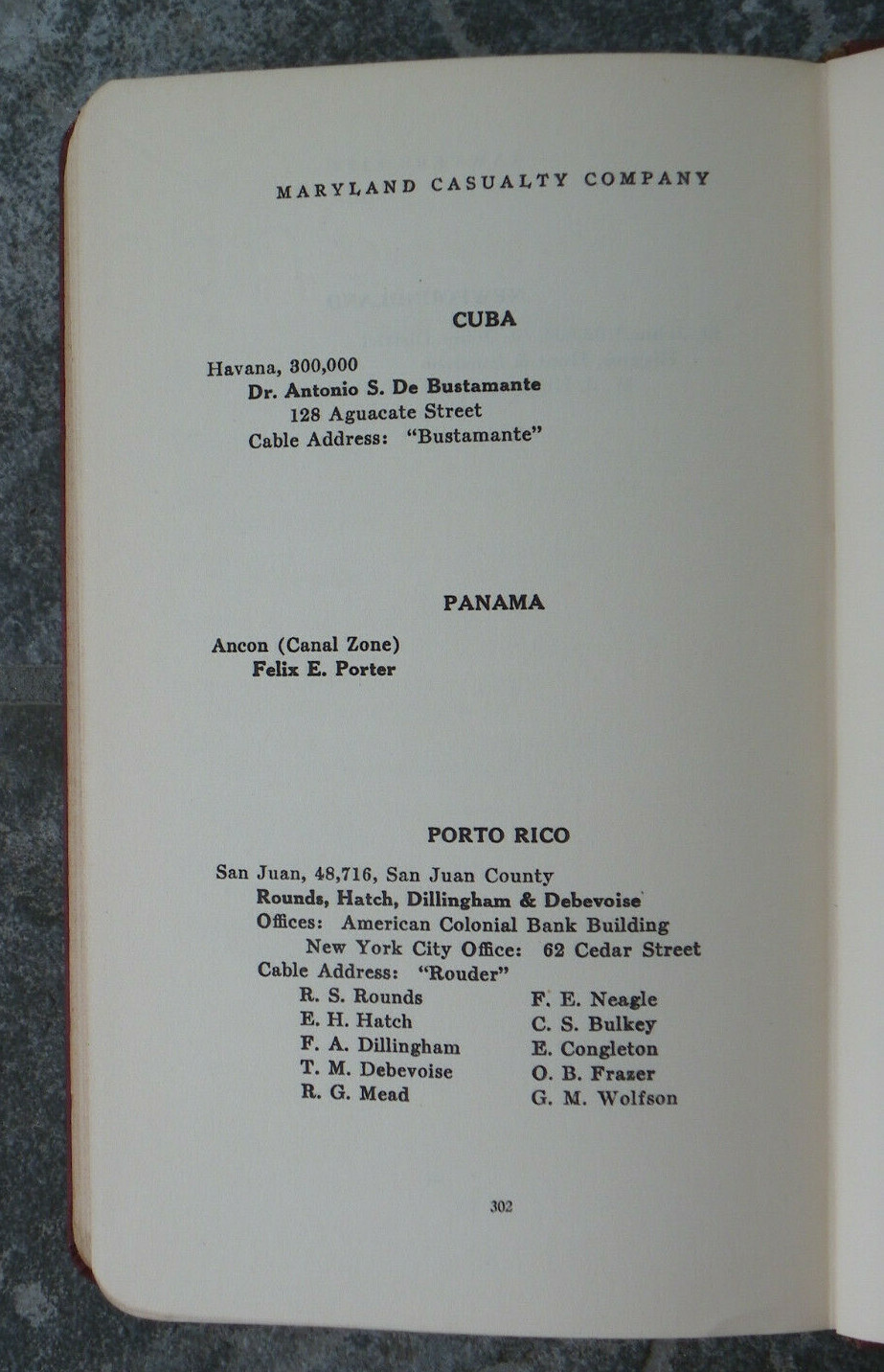 Maryland Casualty Company Lawyers List 1925 Annual-US & Canada Alpha by Town