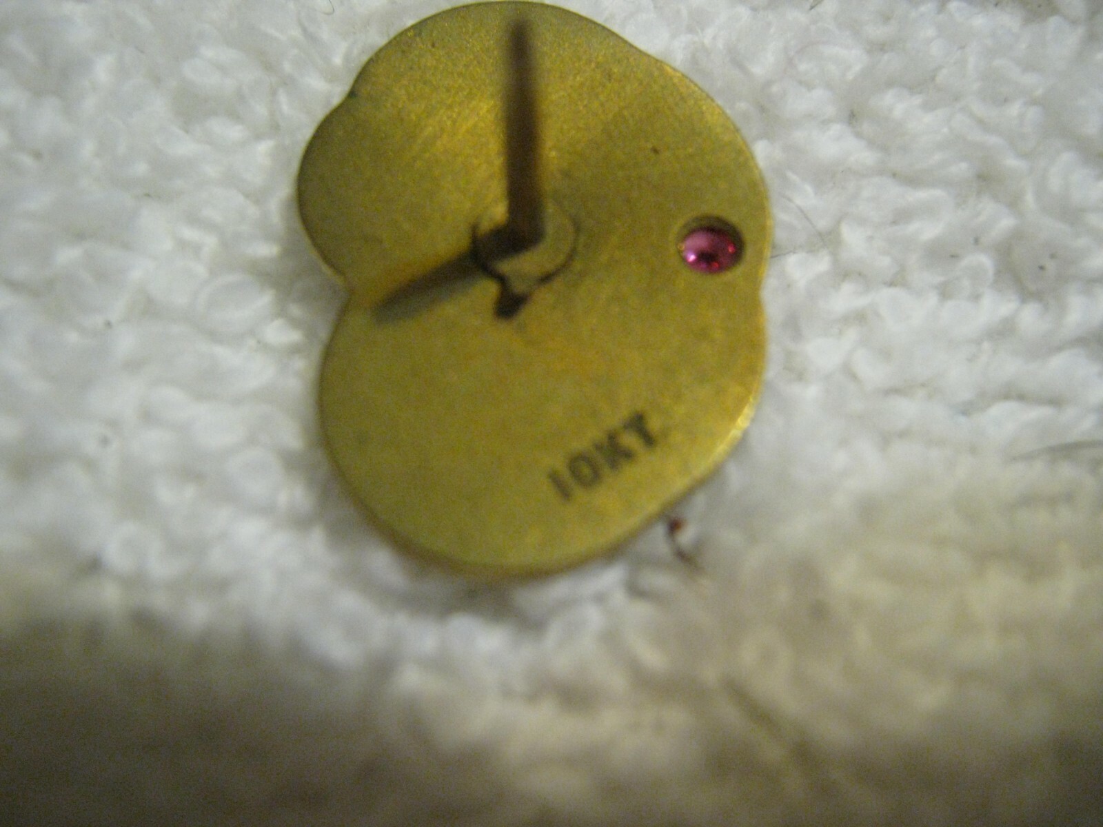 Pre-1997 DADE COUNTY CIRCUIT COURTS 20 Year 10KT Gold & Ruby Service Pin w/ Box