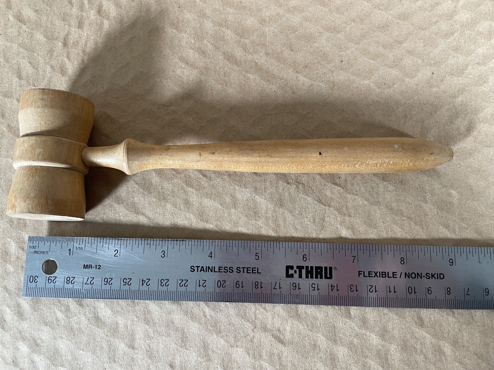 Blonde Light Color Natural turned Wood Gavel Small Mallet Legal Meeting 9 inches