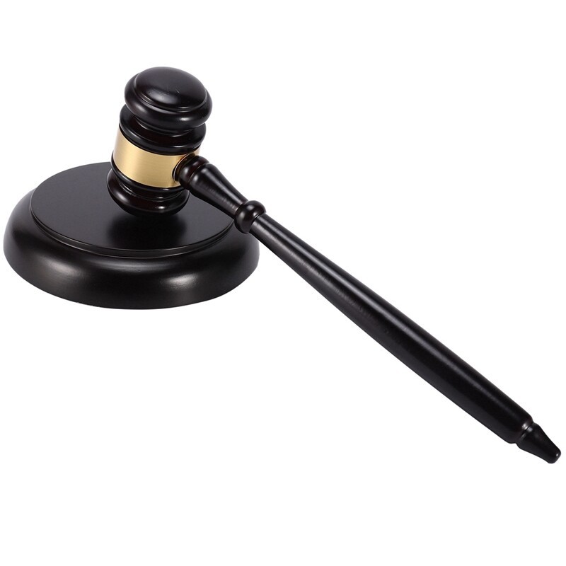 Wooden judge’s gavel auction hammer with sound for attorney judge auction2346