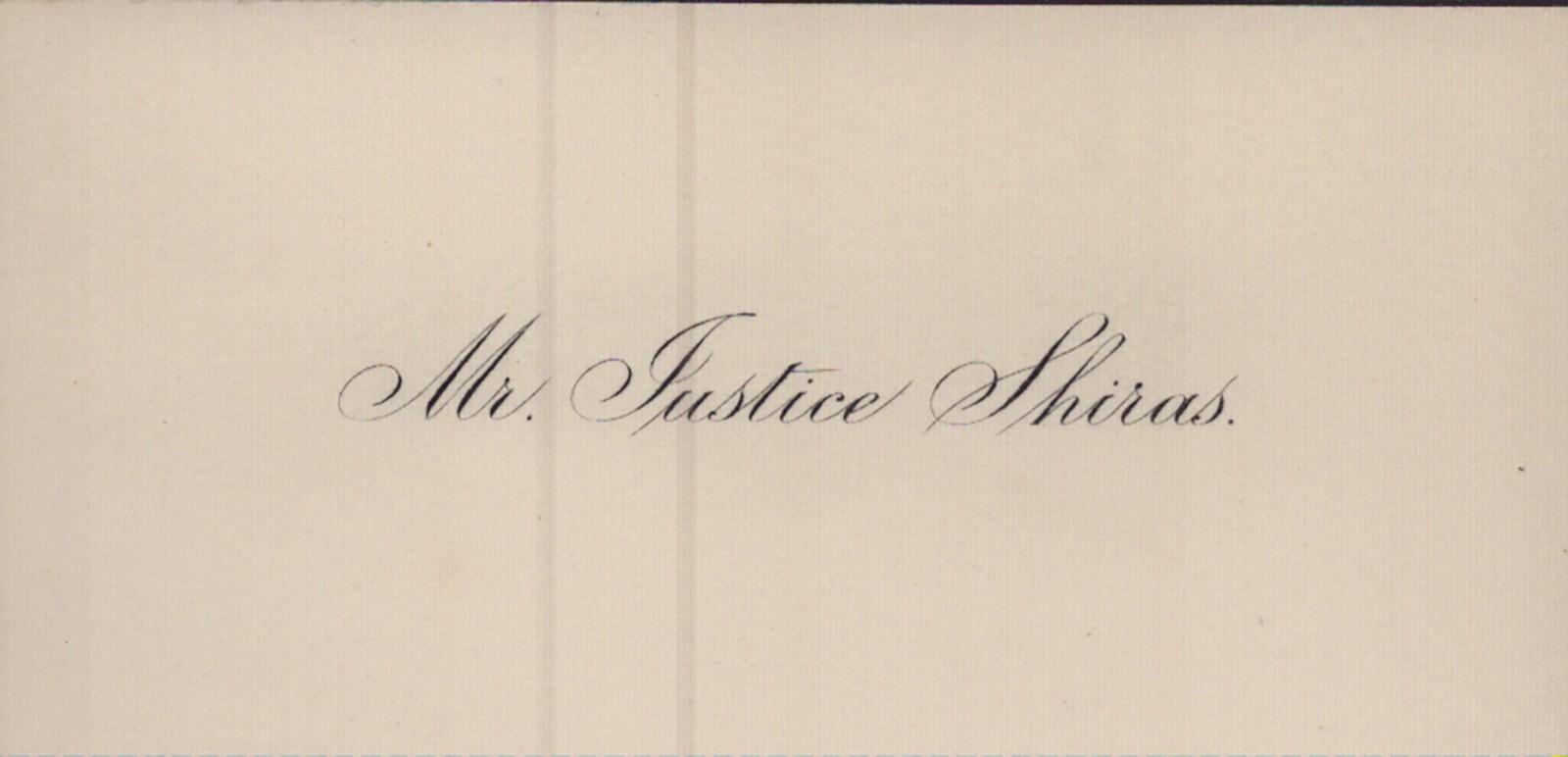 GEORGE SHIRAS JR. – CALLING CARD SIGNED 02/08/1894