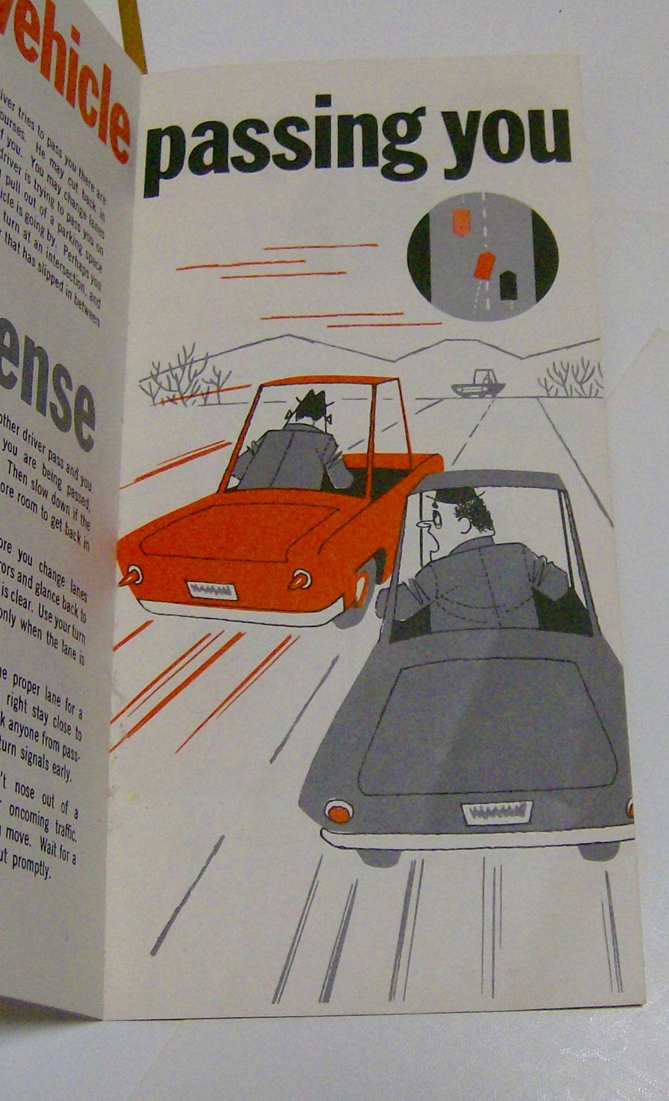 vintage 1960s TRAFFIC National Safety Council brochure TWO CAR CRASH automobile