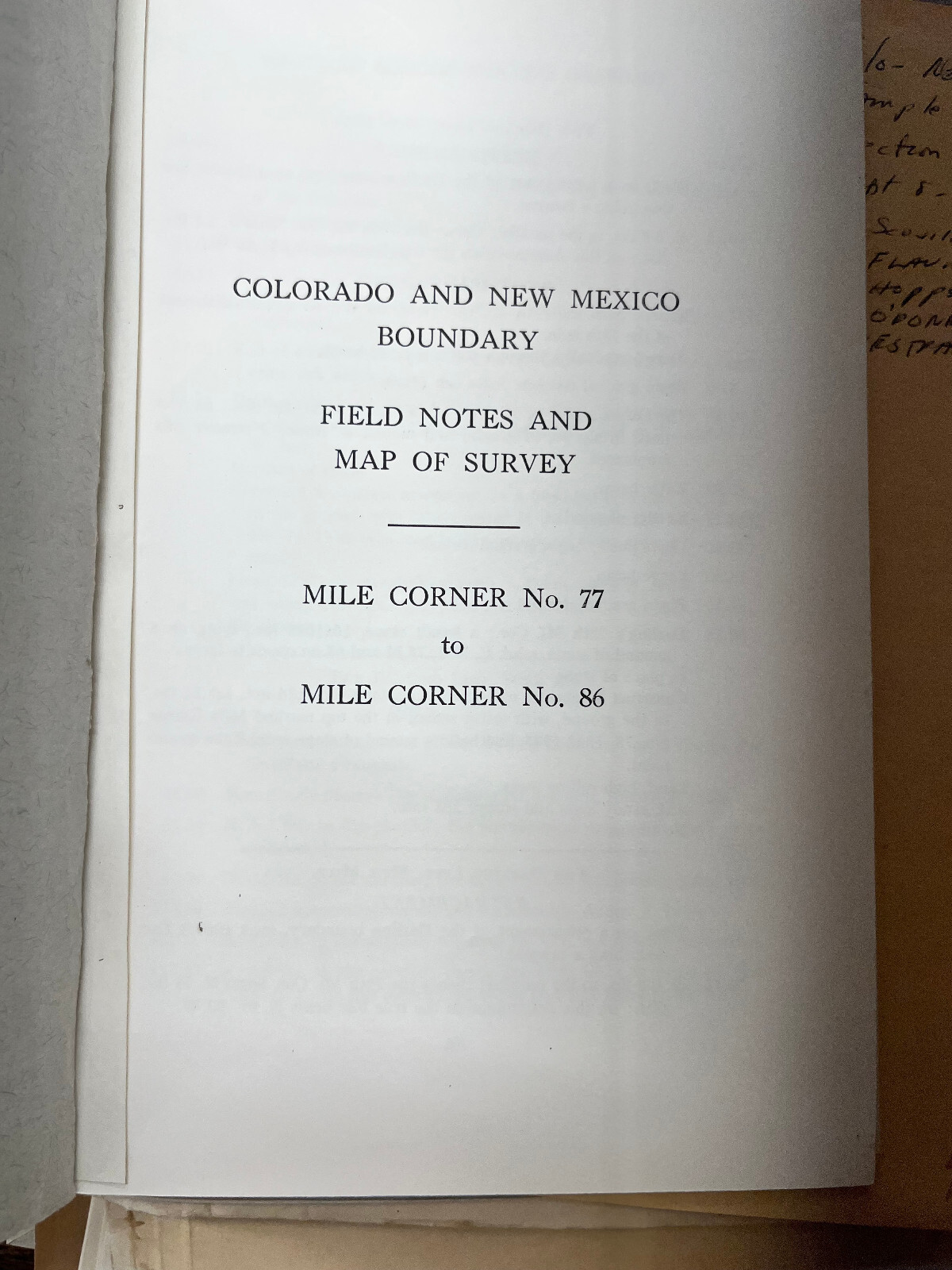 Colorado New Mexico Boundary Dispute Court case 1960 files eb-124