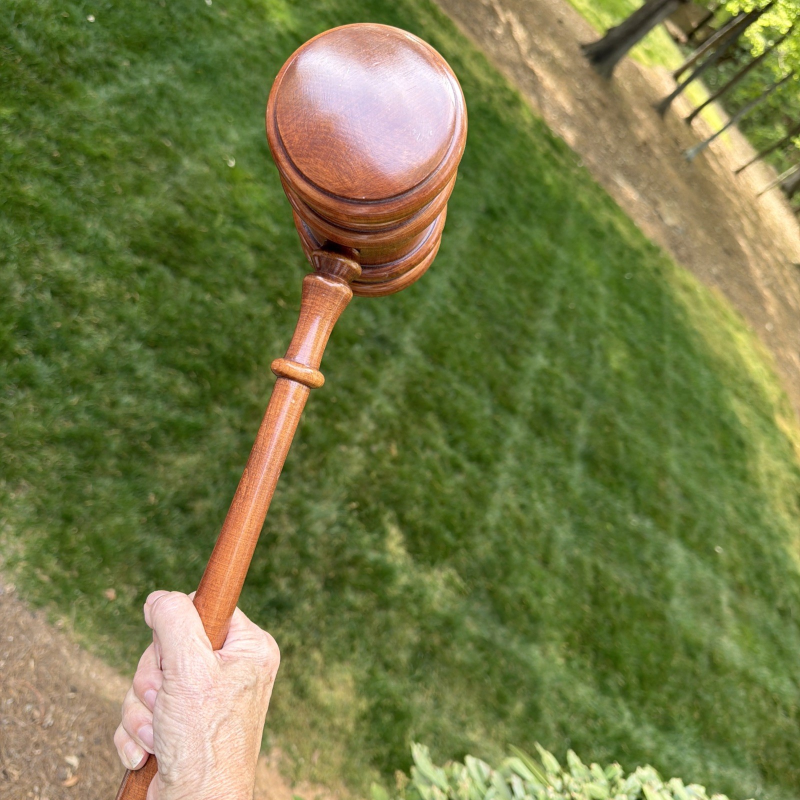 Vintage The Gavel Co Oversized Giant Gavel Solid Wood, Trophy Award, 2 Feet Long