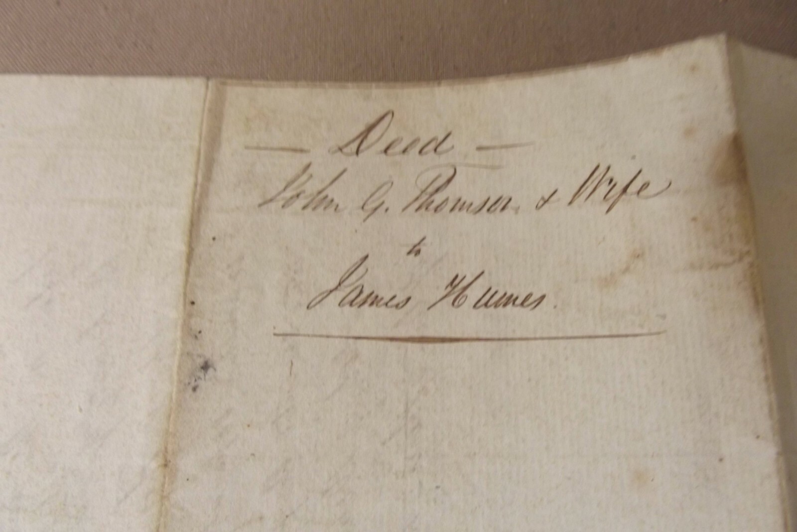1833 Deed Thomson Hume Family Land Lunenburg Chester Nova Scotia Indenture
