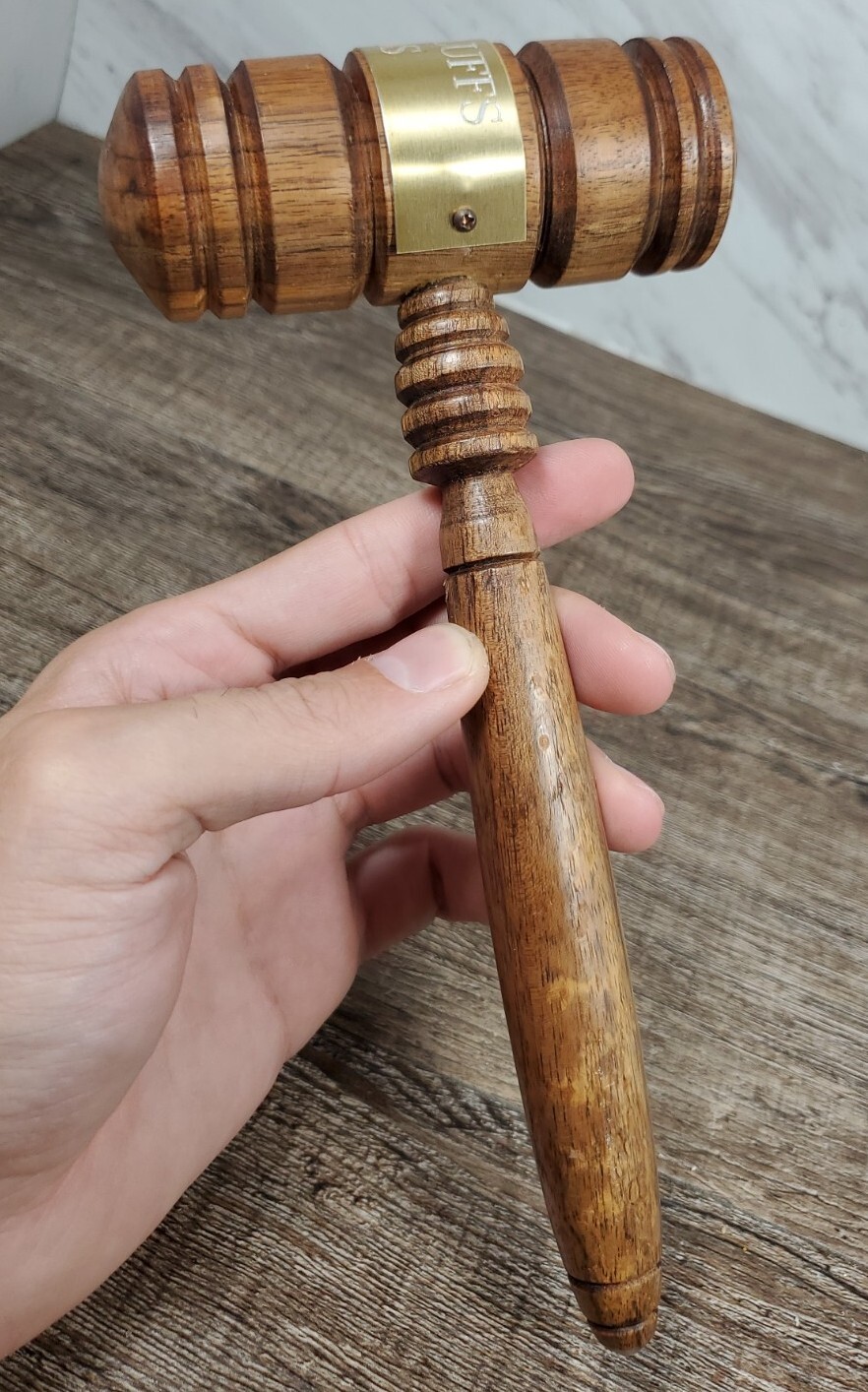☆Vintage☆ ~Wooden Gavel Courthouse Auctioneer Judge Kids Size 8″ Height~ ☆