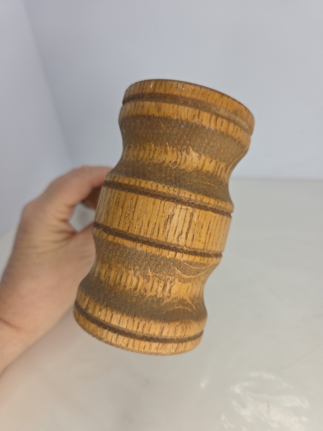 Vintage Wooden Gavel Judge Auctioneer Mallet Collectibl Solid Oak Comfort Handle