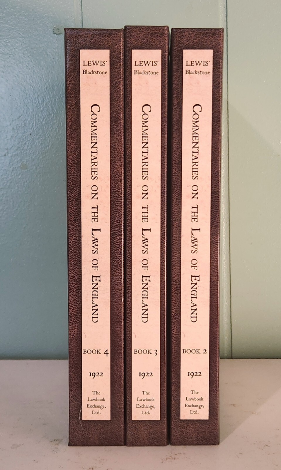 Blackstone’s Commentaries Lewis’ Reference American ed. Lot of 3 of 4 vol Set