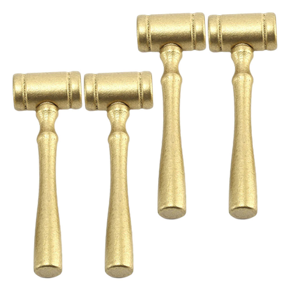 4pcs Wooden Small Gavel Party Costume Hammer Judge Gavel Plaything for Kid
