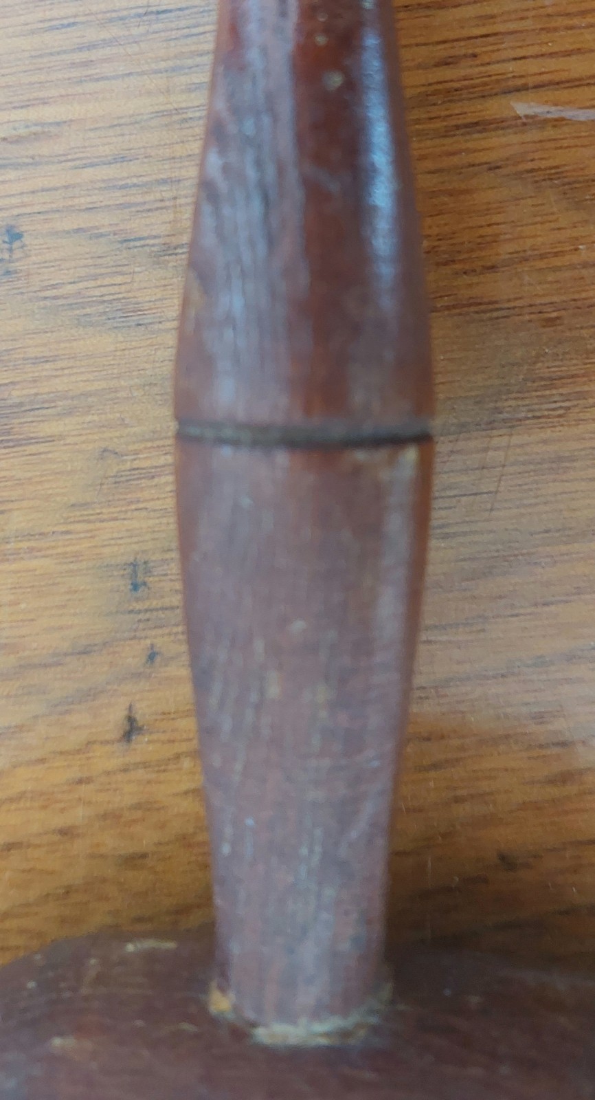 Antique Wooden Gavel Aluminum End Court Judge Auctioneer Vintage Patina