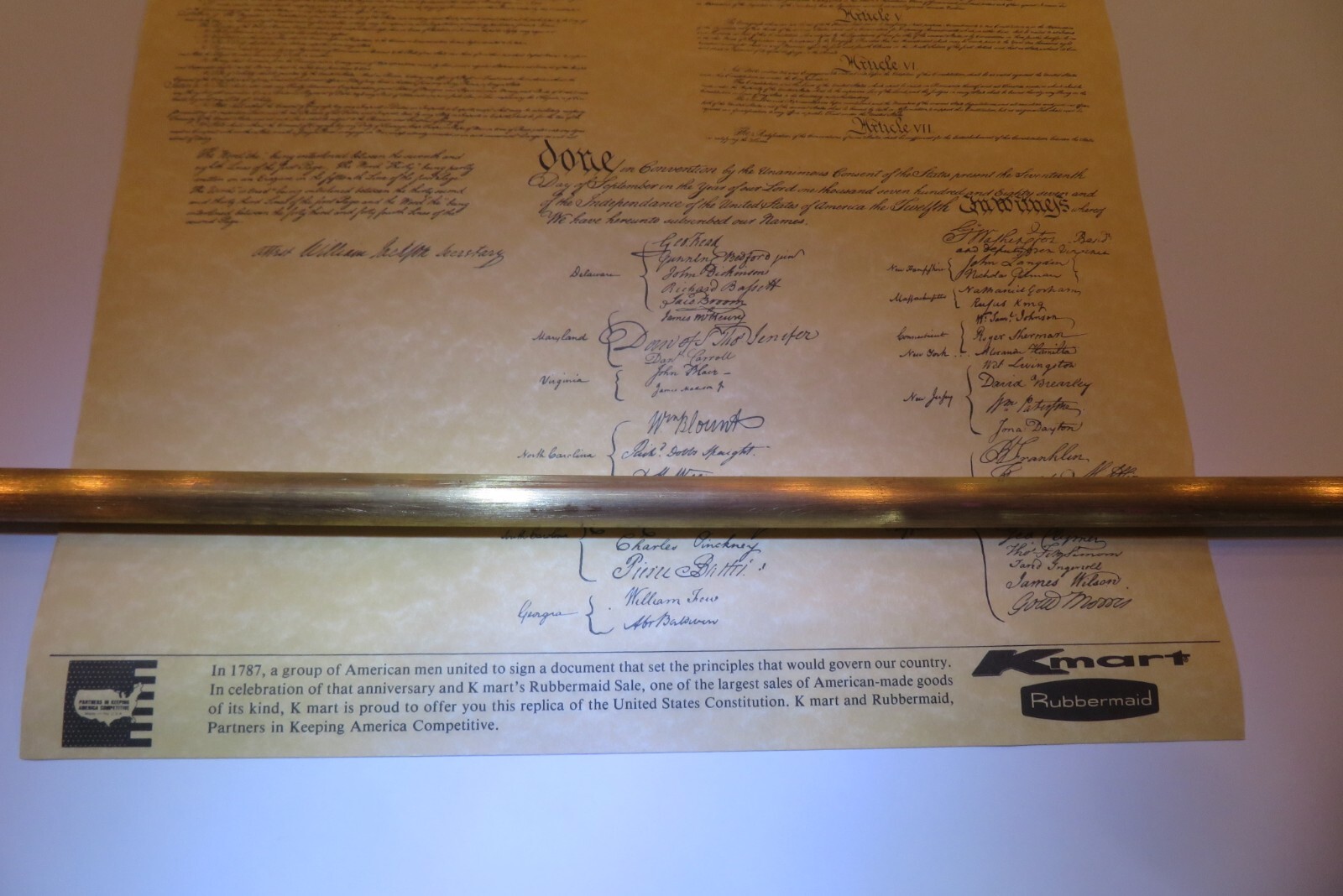 1787 United States CONSTITUTIONS (TWO) «We The People» Replica Kmart Rubbermaid®