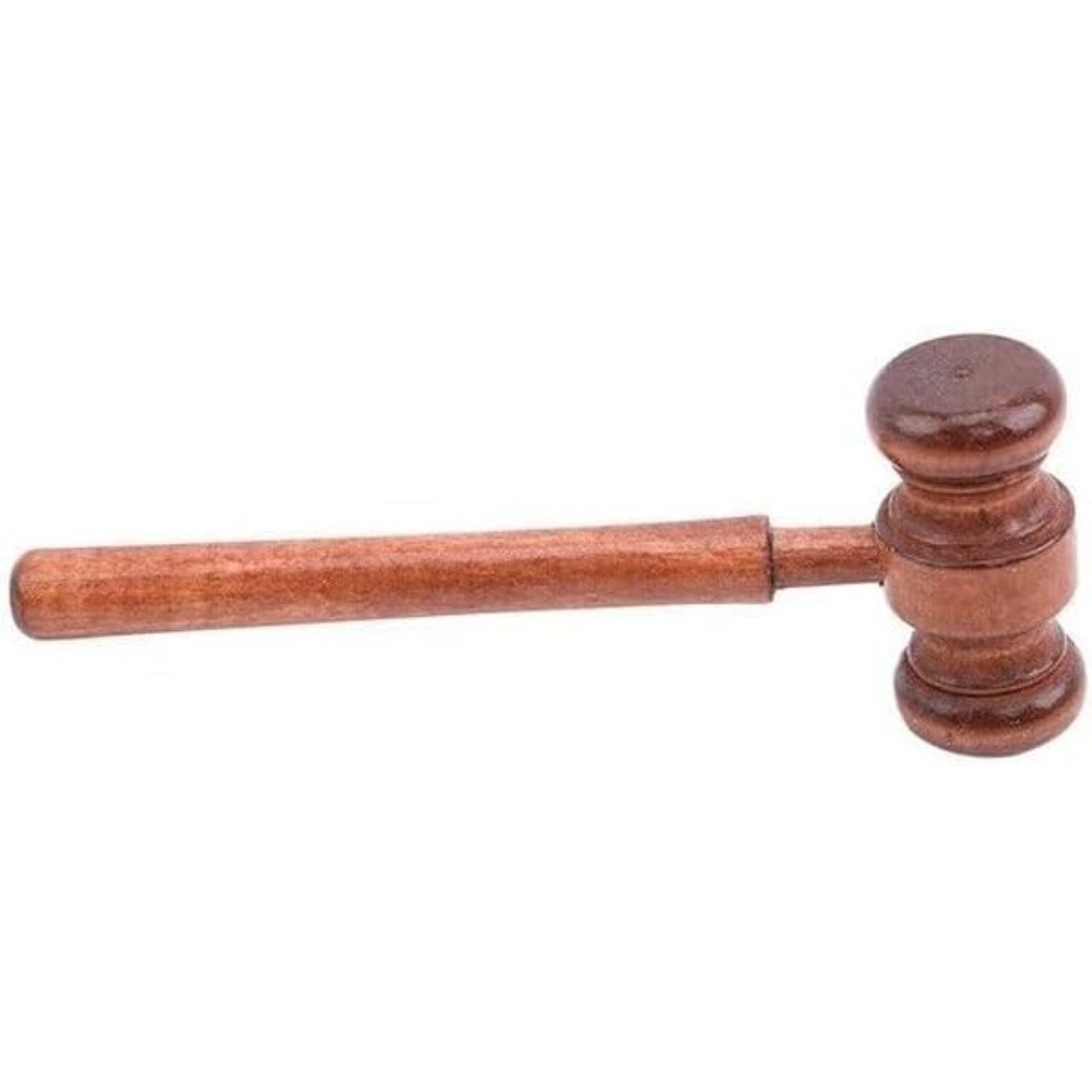 Vintage Wooden Handmade Gavel for Judge Auction Desk Decoration Props Office