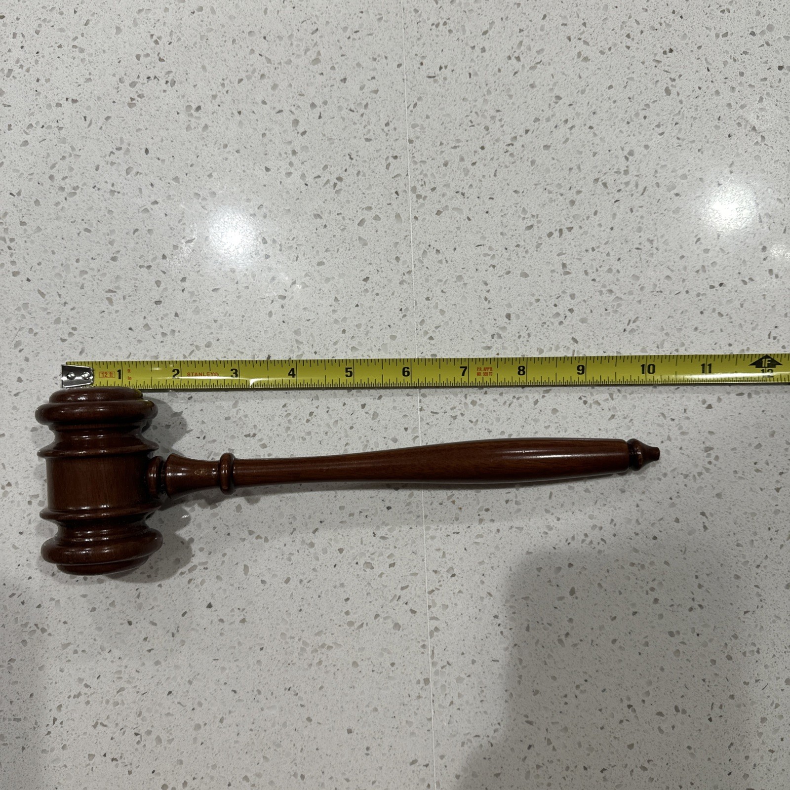 Vintage Wooden Judge’s Gavel Mallet 1990’s 10 Inch Walnut