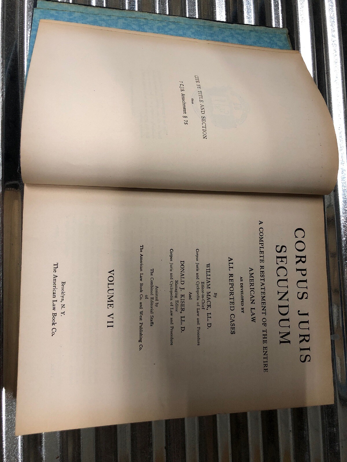 Corpus Jurum Secundum – Over 100 Volumes With Appendices And Indexes As Well!
