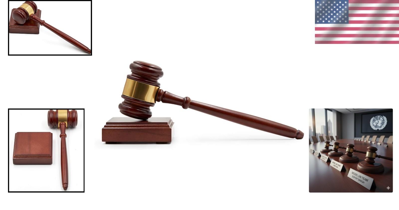 High-Quality Wooden Gavel with Sound Block – Perfect for Legal Ceremonies