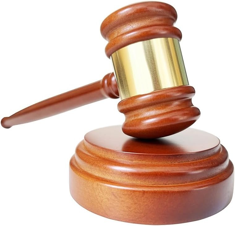 Solid Wood Gavel Set with Block – Traditional Design for Authority in Meetings