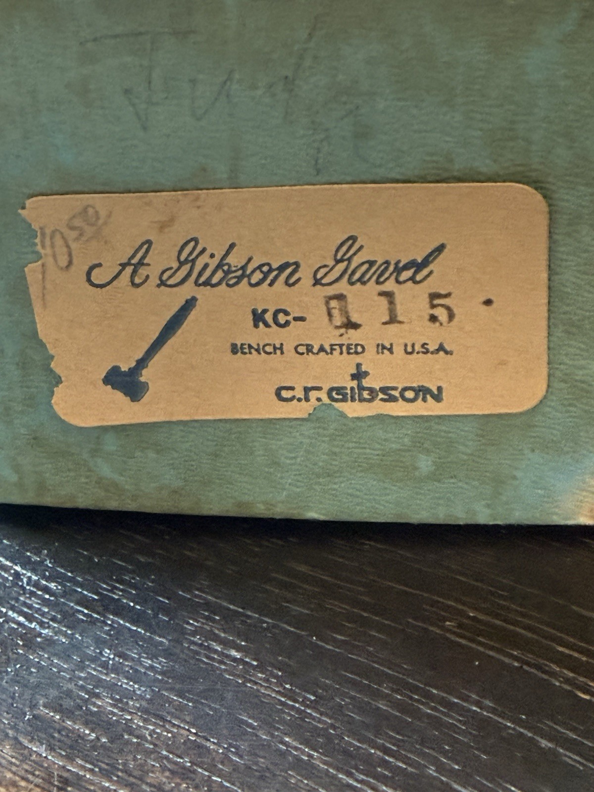 Vintage C R Gibson KC-115 Hardwood Judge Auction Gavel Bench Crafted in USA