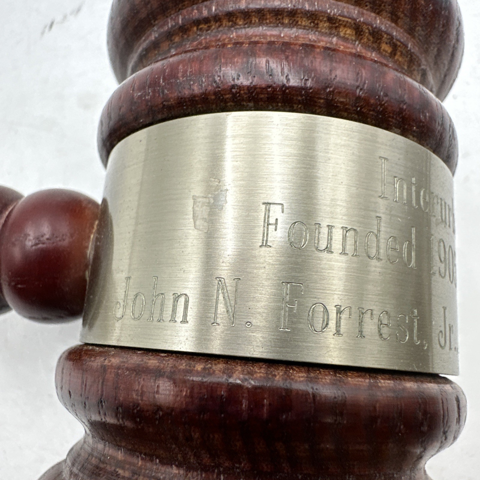 Vtg Wooden Gavel For Interurban Clinical Club 1993 Honorary President Mallet 10”