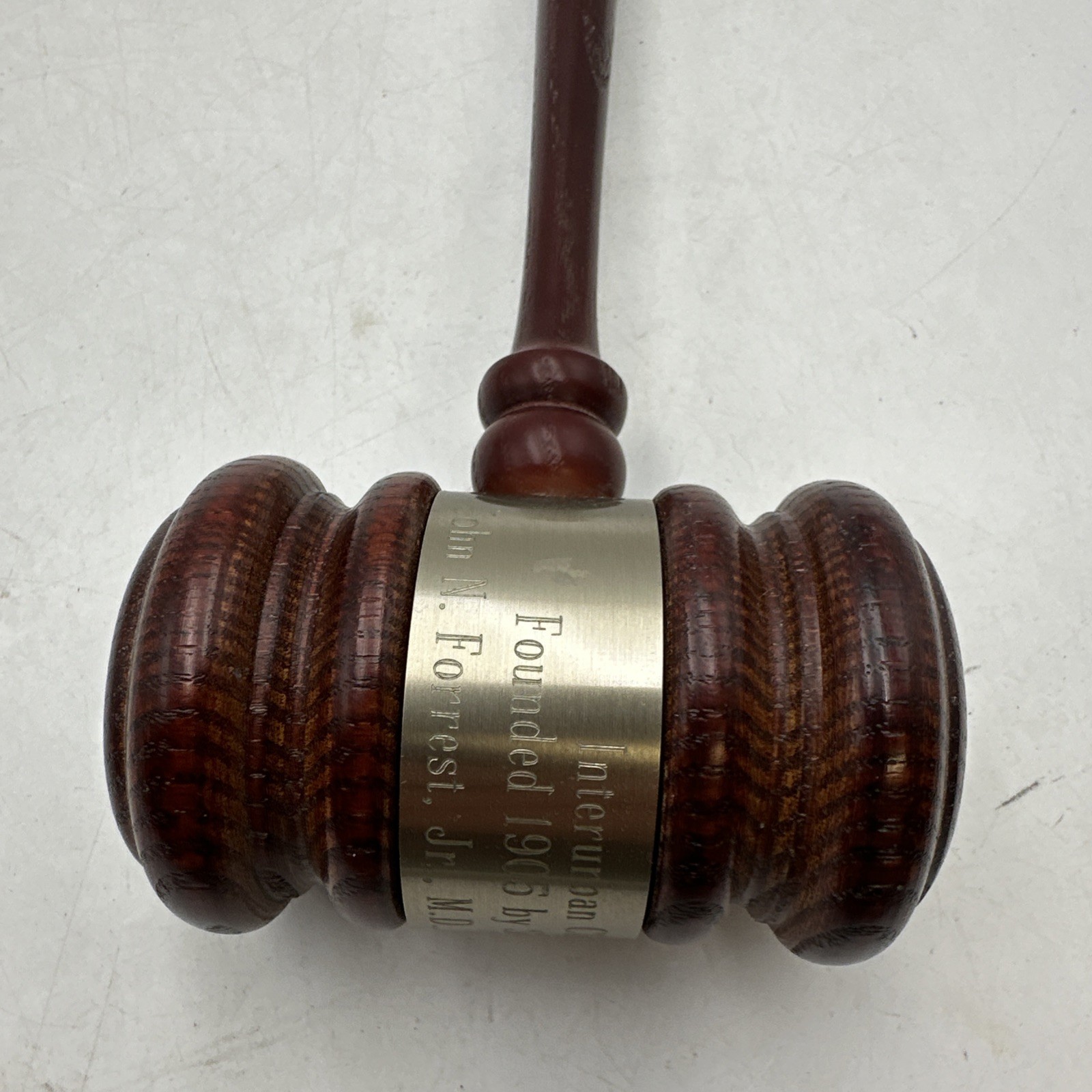 Vtg Wooden Gavel For Interurban Clinical Club 1993 Honorary President Mallet 10”