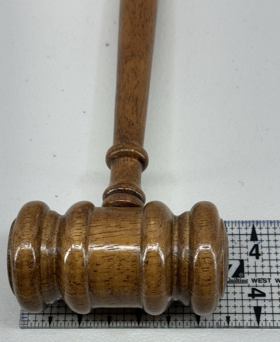 Wooden Judges Gavel with Sounding Block (Lawyer, Judge, Auction, Masonic) 90’s