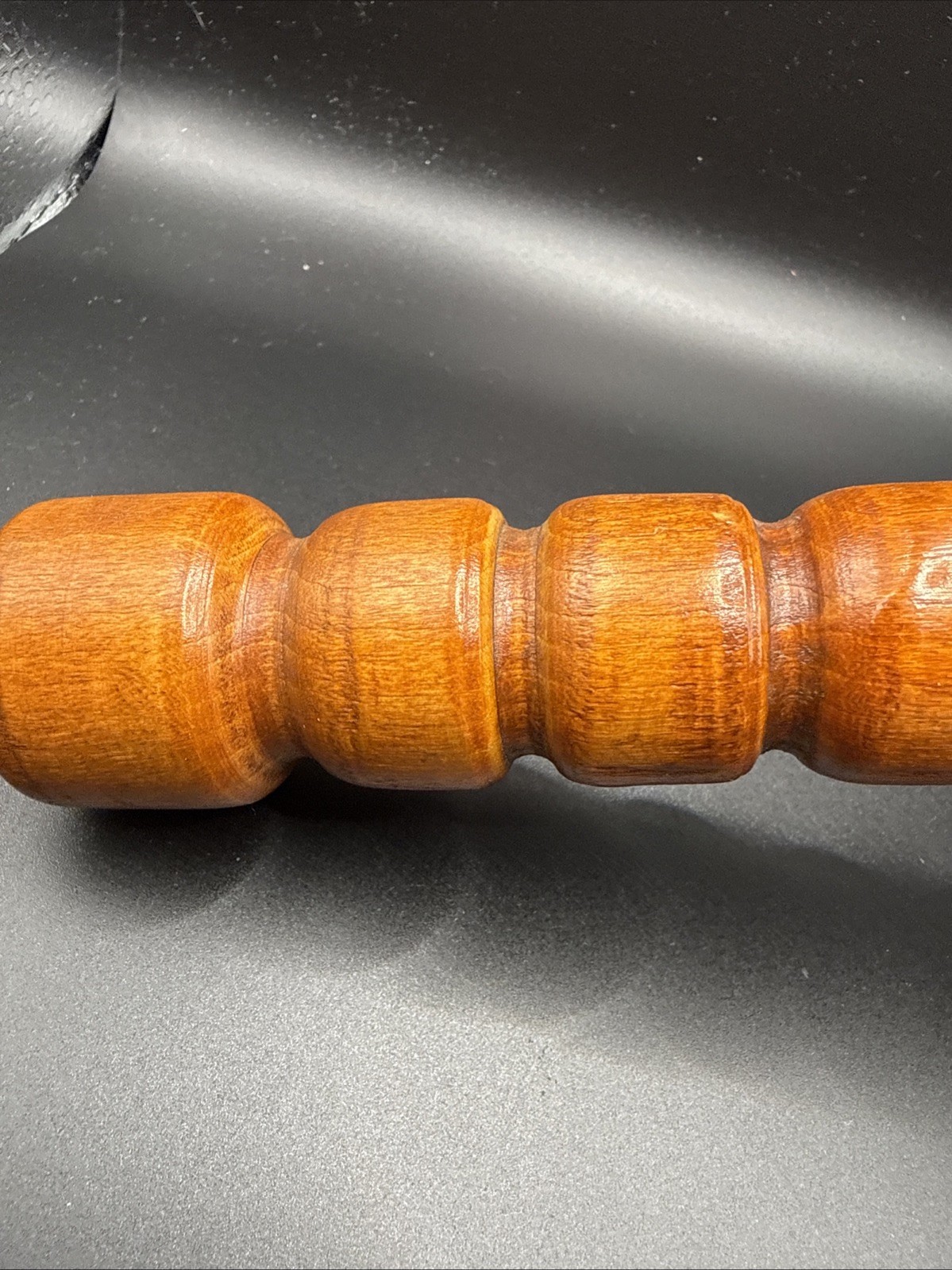 Vintage Good Turning Details Red Tone Solid Wood Judge’s Gavel Approx. 11”