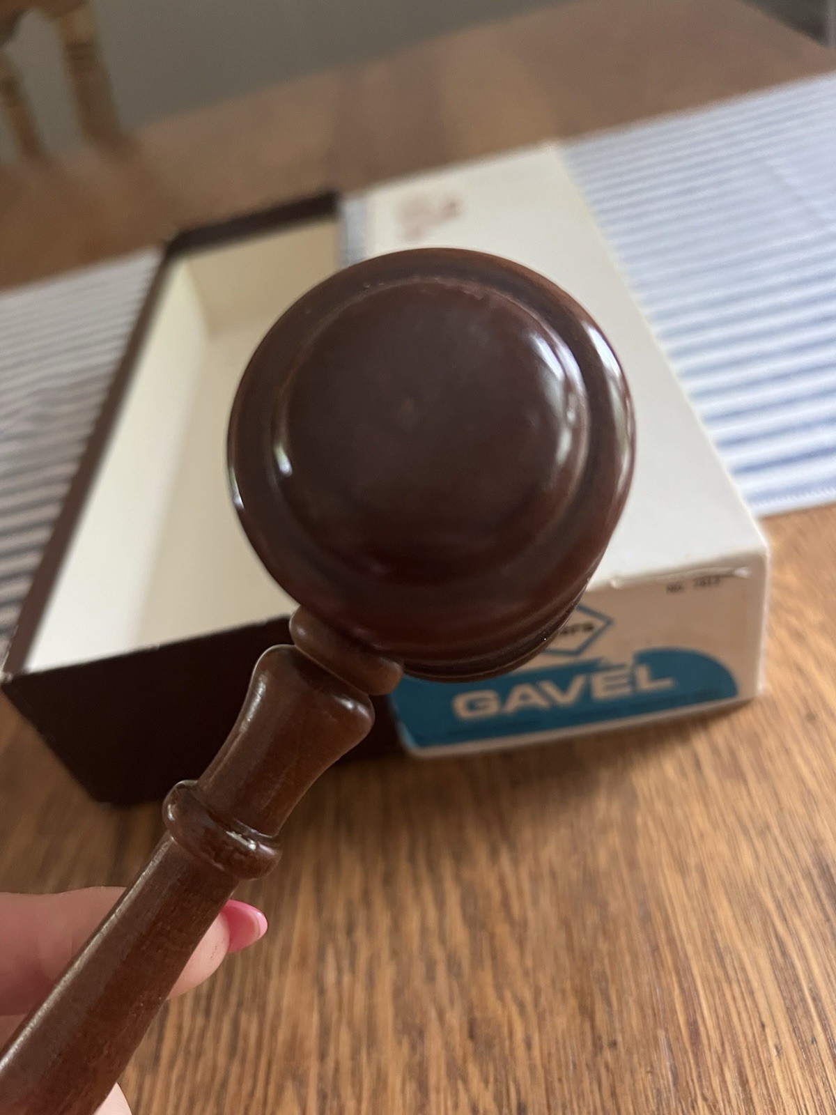 Vintage Gavel 10” W Box Symbol of Leadership with box Rogers Gavel