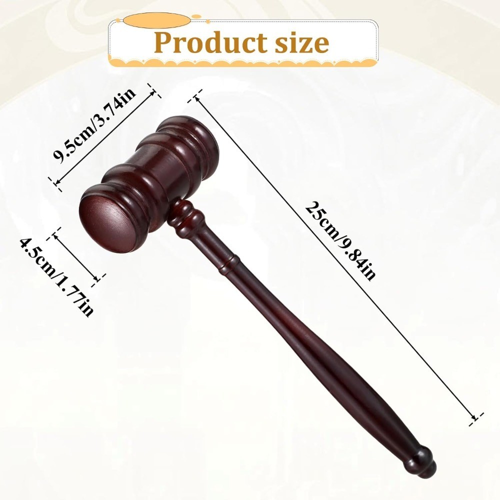 Wooden Gavel for Auction Courtroom Judge Handcrafted Wood Gavels Chairman Board