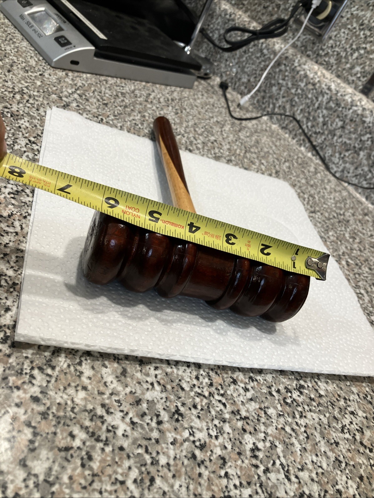 Vintage Wooden Gavel Wood Judge Auctioneer Mallet 10 3/4” Handmade very rare