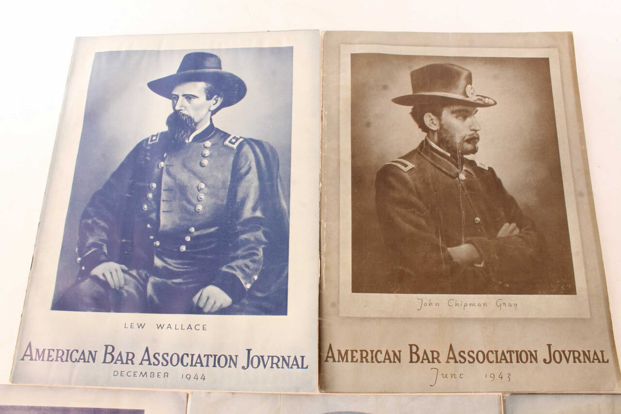 5 Vintage 1940s American Bar Association Journal Magazines Civil War Officer Cov