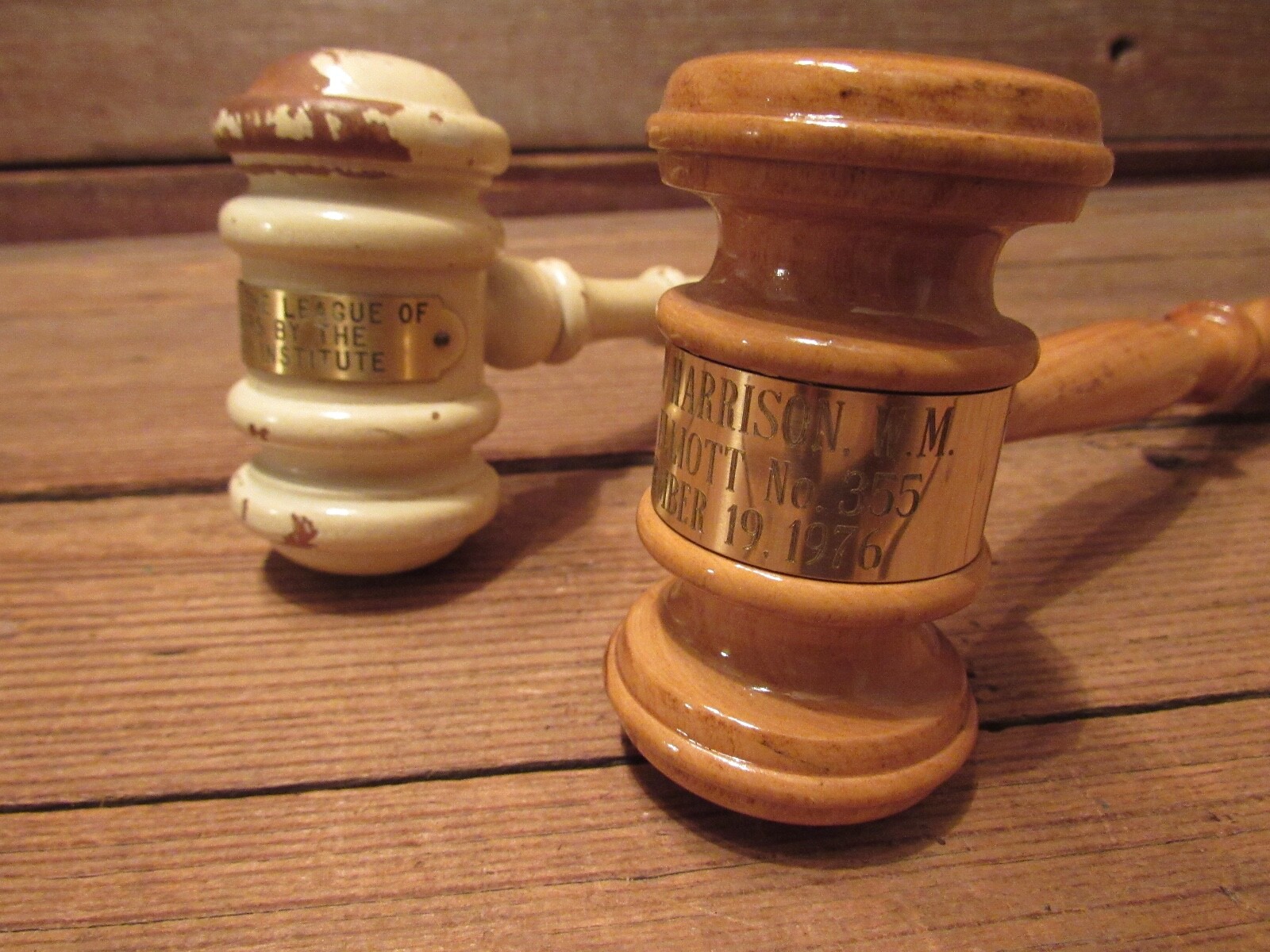 Vintage Wood Gavels Auction Law Judge Lawyer Legal Office Other