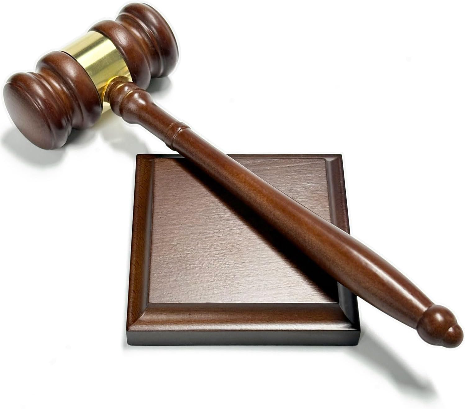 Perfect Desk Accessory, Wooden Gavel and Sound Block Set for Lawyers, Judges, Ch
