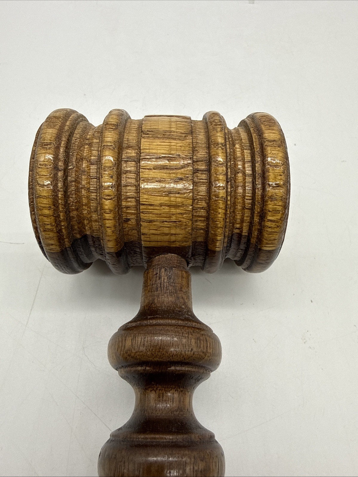 Handcrafted Wooden Judge Gavel Auctioneer Mallet Legal Decor Brown 10.5 Inch
