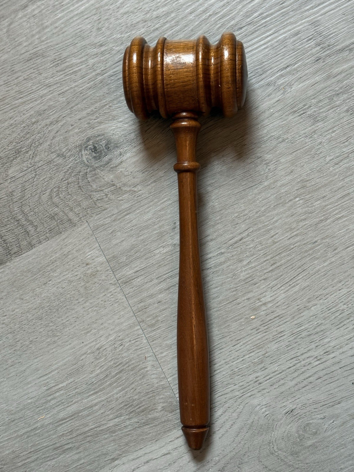 Vintage C R Gibson KC-115 Hardwood Judge Auction Gavel Bench Crafted in USA