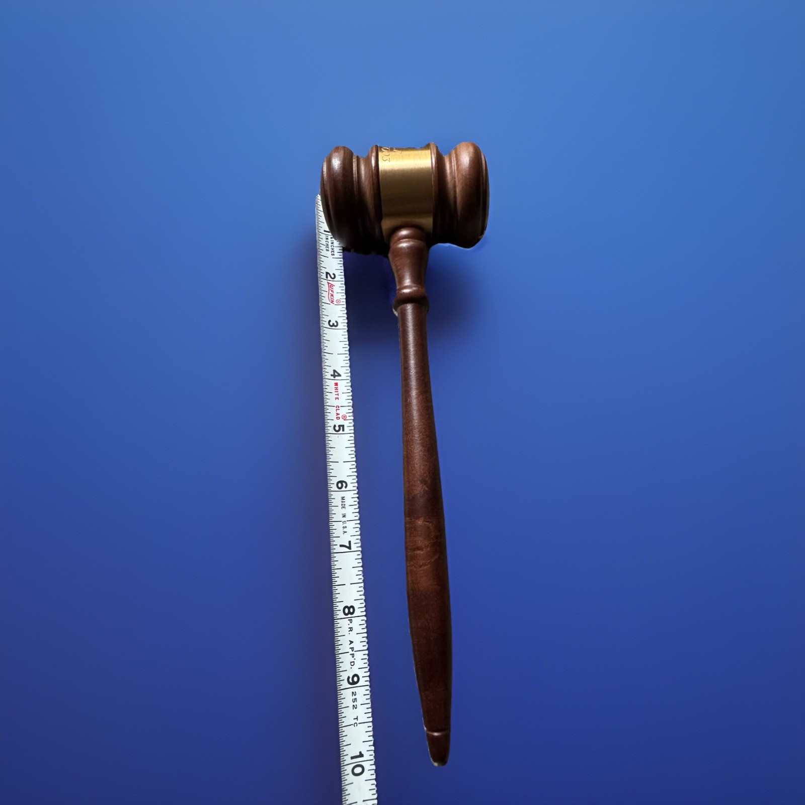 Vintage Wooden Gavel Brass Plaque Sierra Club Seattle President 2002–2005