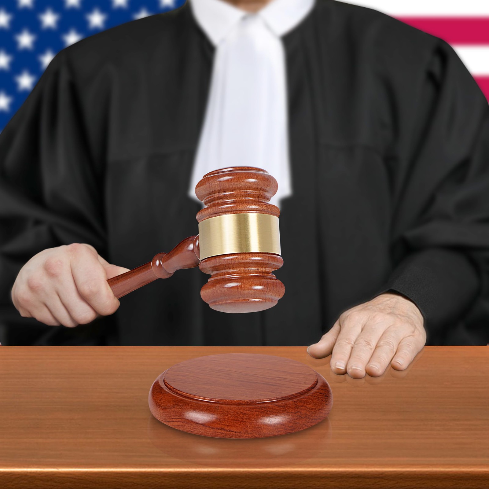Wooden Gavel and Block Set, Apexstone Wooden Gavel and Sound Block Set for Lawye