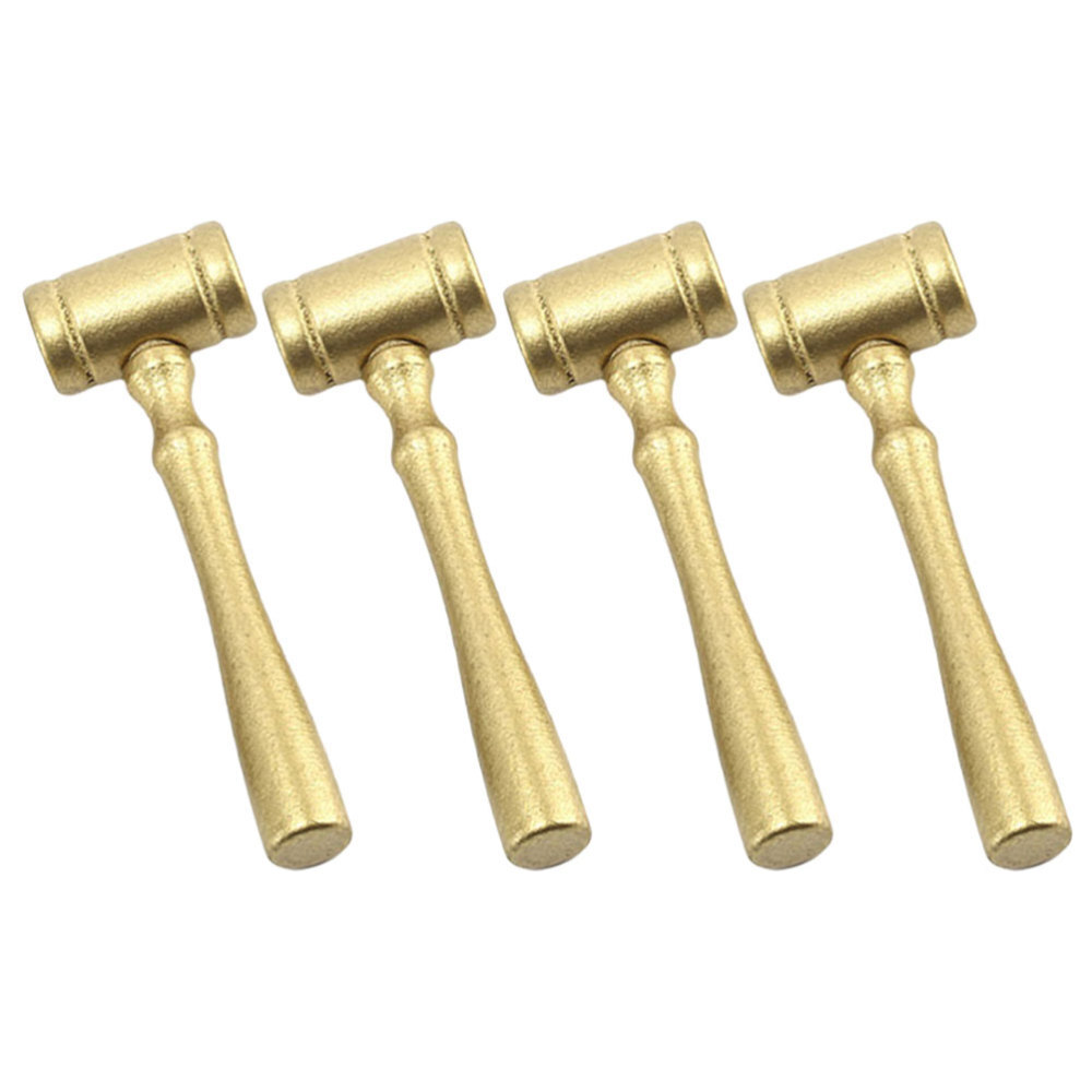 4pcs Wooden Small Gavel Party Costume Hammer Judge Gavel Plaything for Kid